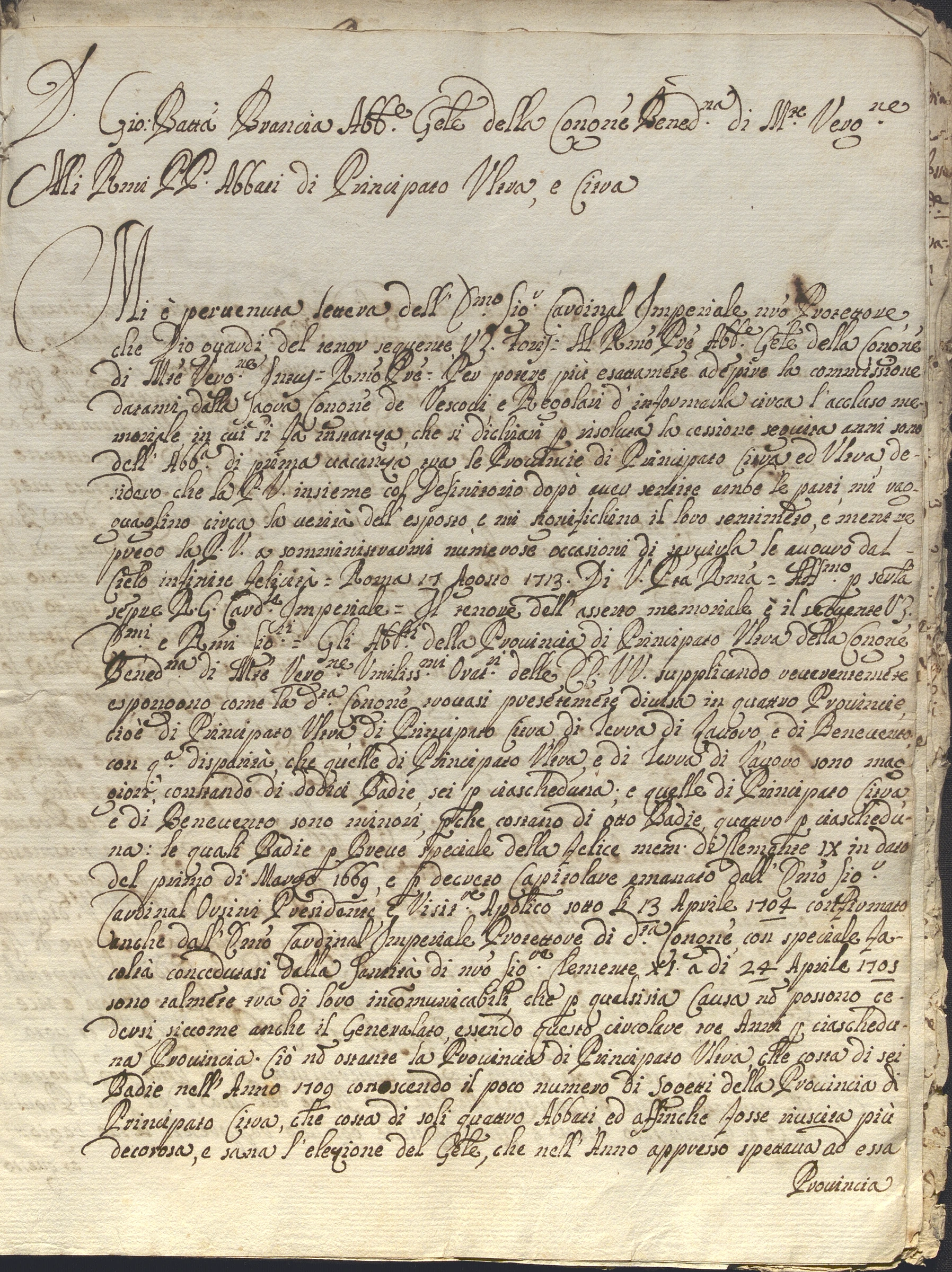 Documento d’archivio relativo a Giovanni Battista Brancia